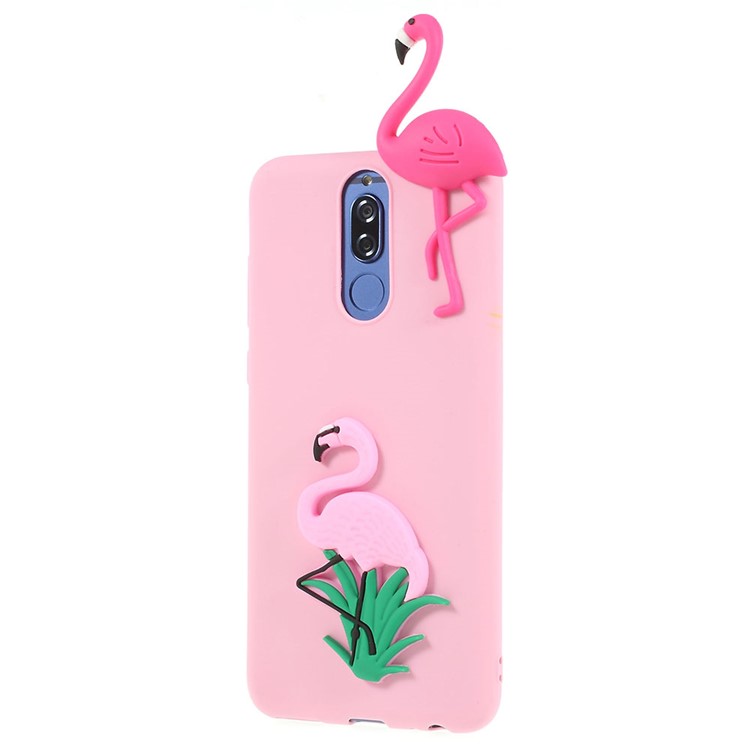 Cute 3D Cartoon Doll Pattern TPU Phone Case for Huawei Mate 10 Lite / nova 2i / Maimang 6 / Honor 9i (India) - Flamingo-2