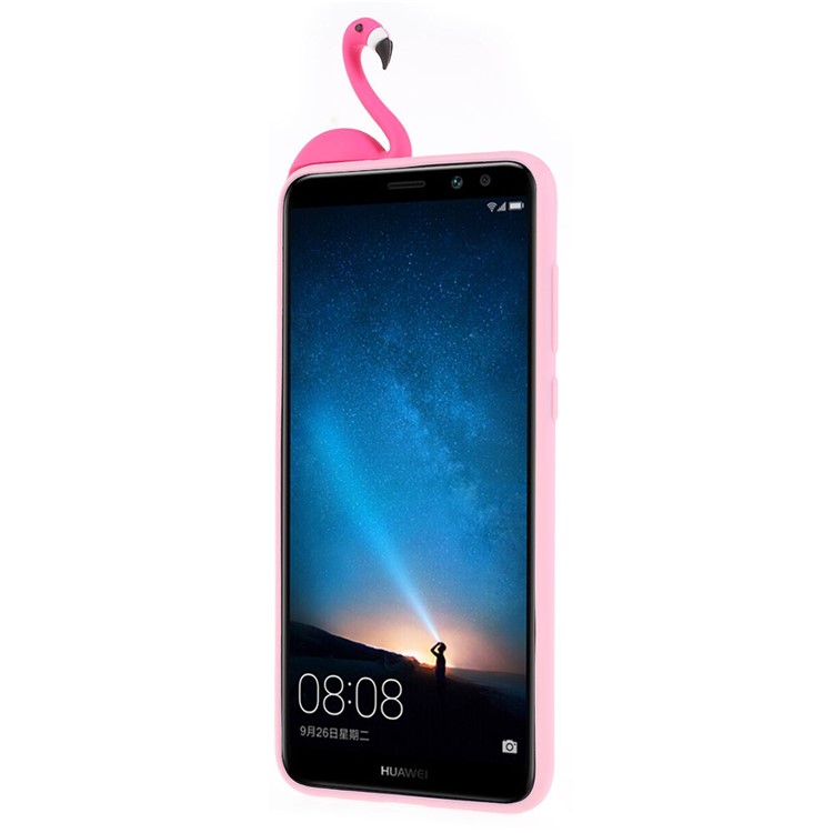 Cute 3D Cartoon Doll Pattern TPU Phone Case for Huawei Mate 10 Lite / nova 2i / Maimang 6 / Honor 9i (India) - Flamingo-3