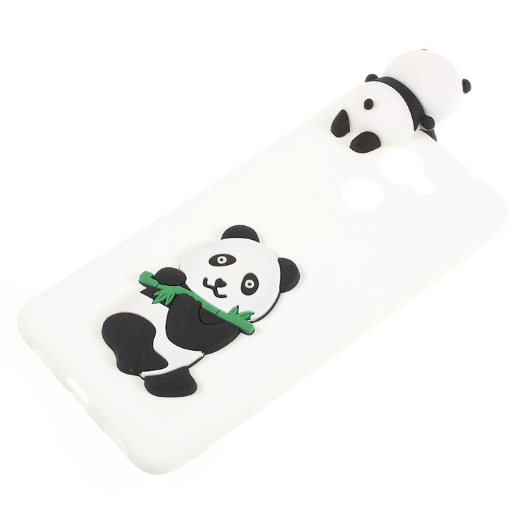 Cute 3D Cartoon Pattern Soft TPU Case for Huawei Y7 Prime / Enjoy 7 Plus - Panda Eating Bamboo-2