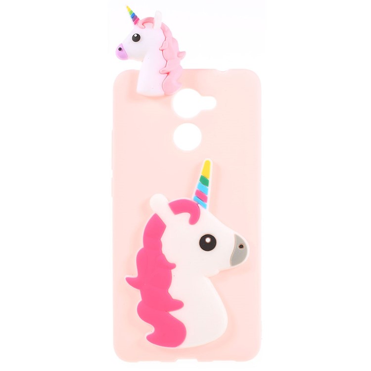 Cute 3D Cartoon Pattern Soft TPU Mobile Case for Huawei Y7 Prime / Enjoy 7 Plus - Unicorn-1
