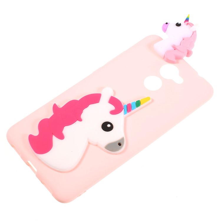 Cute 3D Cartoon Pattern Soft TPU Mobile Case for Huawei Y7 Prime / Enjoy 7 Plus - Unicorn-2