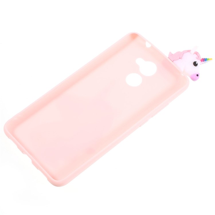 Cute 3D Cartoon Pattern Soft TPU Mobile Case for Huawei Y7 Prime / Enjoy 7 Plus - Unicorn-3