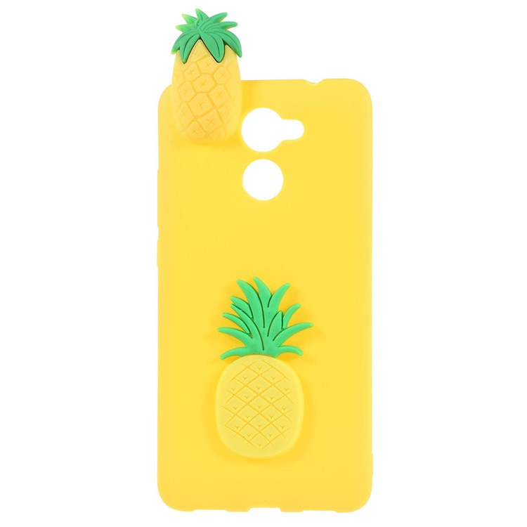 Cute 3D Cartoon Pattern Soft TPU Protection Case for Huawei Y7 Prime / Enjoy 7 Plus - Pineapple-1