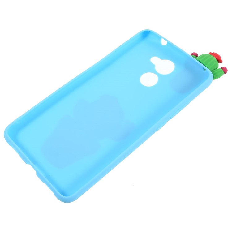 Cute 3D Cartoon Pattern Soft TPU Accessory Cover for Huawei Y7 Prime / Enjoy 7 Plus - Cactus-3