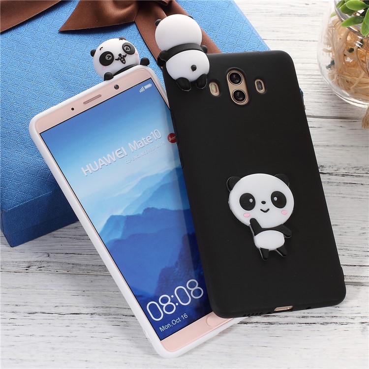 Cute 3D Cartoon Pattern Soft TPU Case for Huawei Mate 10 - Shy Panda-3