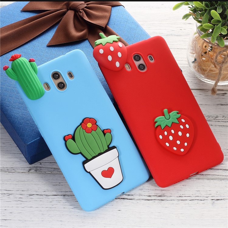 Cute 3D Cartoon Pattern Soft TPU Case for Huawei Mate 10 - Shy Panda-4