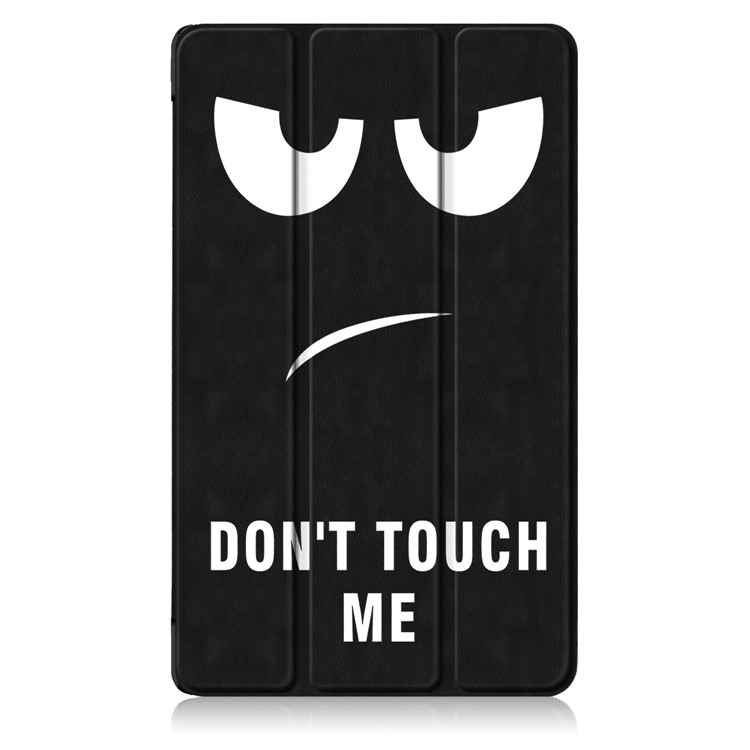 Patterned Leather Tri-fold Stand Smart Protective Shell for Huawei MediaPad M5 8 - Do not Touch My Phone-2