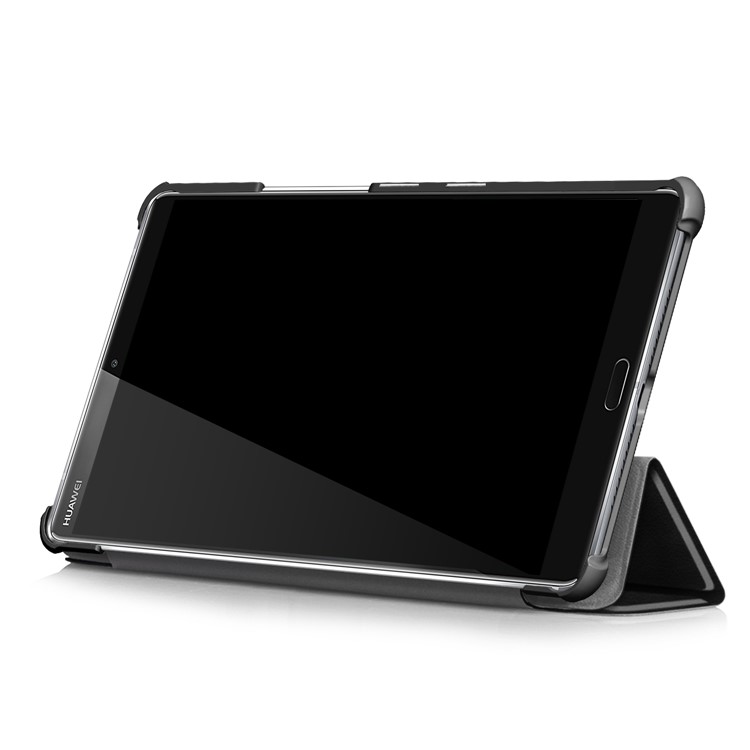 Patterned Leather Tri-fold Stand Smart Protective Shell for Huawei MediaPad M5 8 - Do not Touch My Phone-6