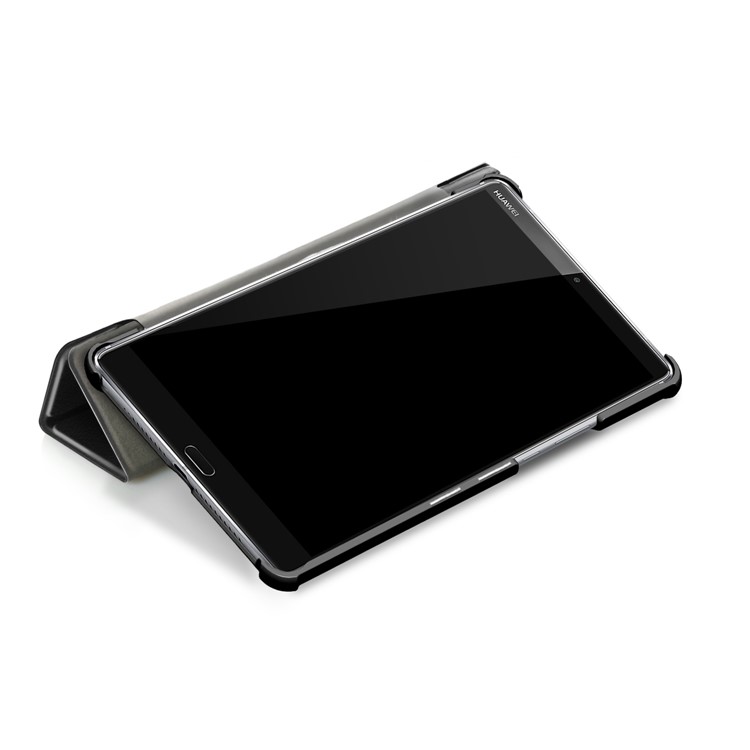 Patterned Leather Tri-fold Stand Smart Protective Shell for Huawei MediaPad M5 8 - Do not Touch My Phone-8