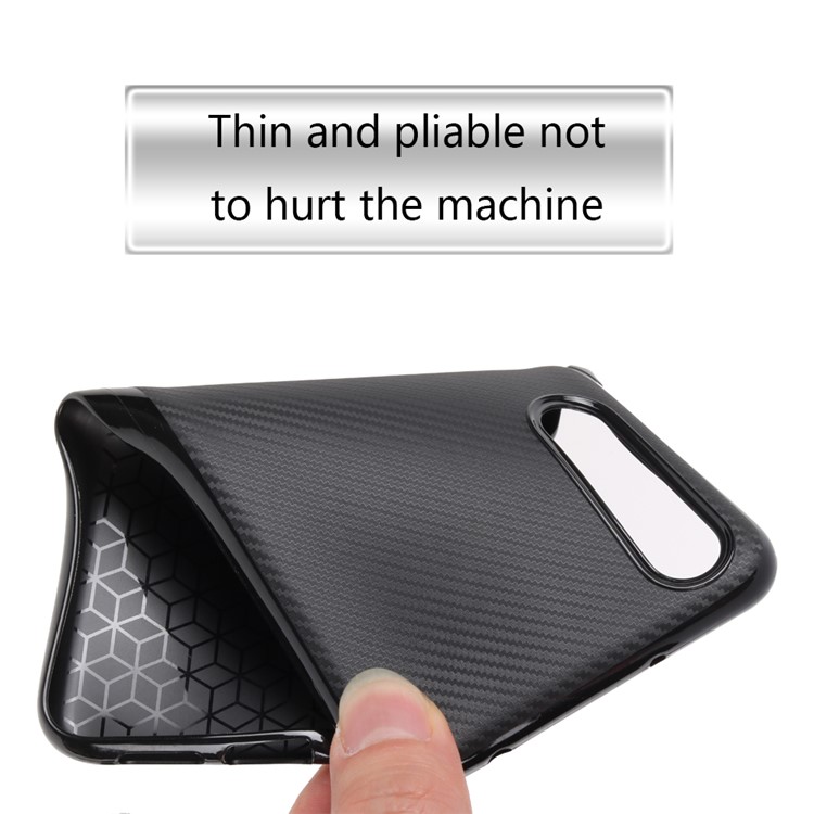 Carbon Fiber Texture Soft TPU Back Phone Case for Huawei P20 Pro - Black-3