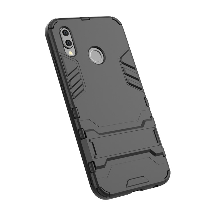 Embalagem Móvel Legal Do PC TPU Do Protetor Da Guarda Com O Kickstand Para O Huawei P20 Lite / Nova 3e (china) - Preto-5