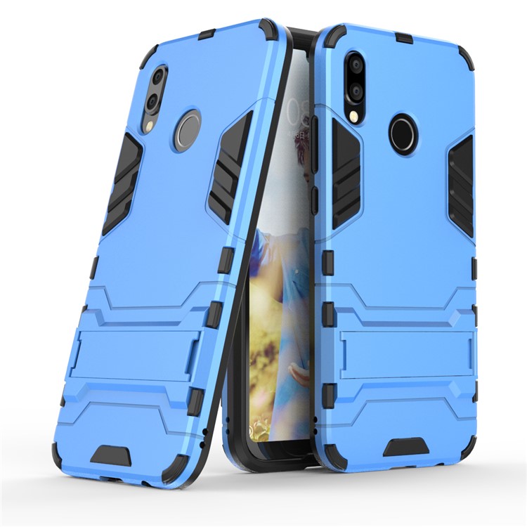 Cool Guard PC TPU Combo Cover Casing with Kickstand for Huawei P20 Lite / Nova 3e (China) - Light Blue-1