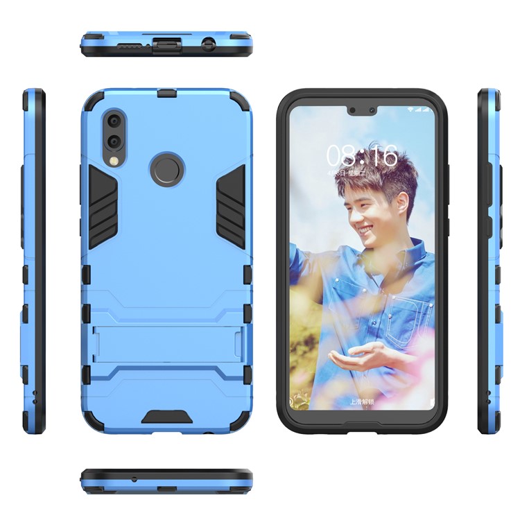 Cool Guard PC TPU Combo Cover Casing with Kickstand for Huawei P20 Lite / Nova 3e (China) - Light Blue-3