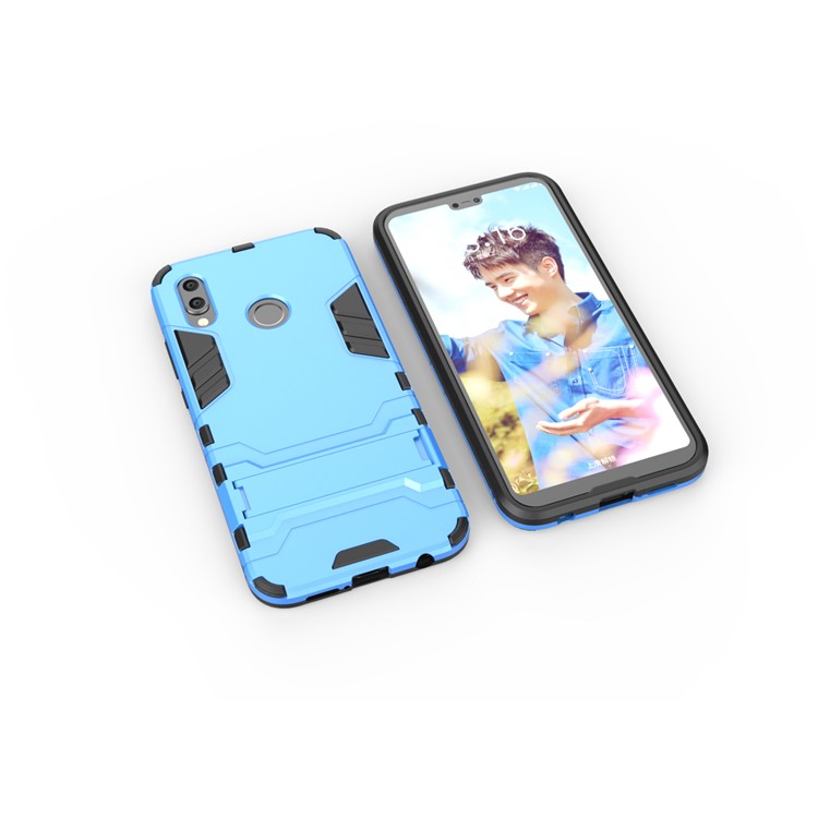 Cool Guard PC TPU Combo Cover Casing with Kickstand for Huawei P20 Lite / Nova 3e (China) - Light Blue-4