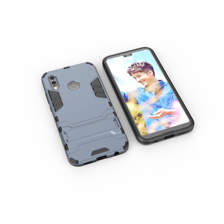 Cool Guard PC TPU Combo Phone Cover with Kickstand for Huawei P20 Lite / Nova 3e (China) - Dark Blue-4