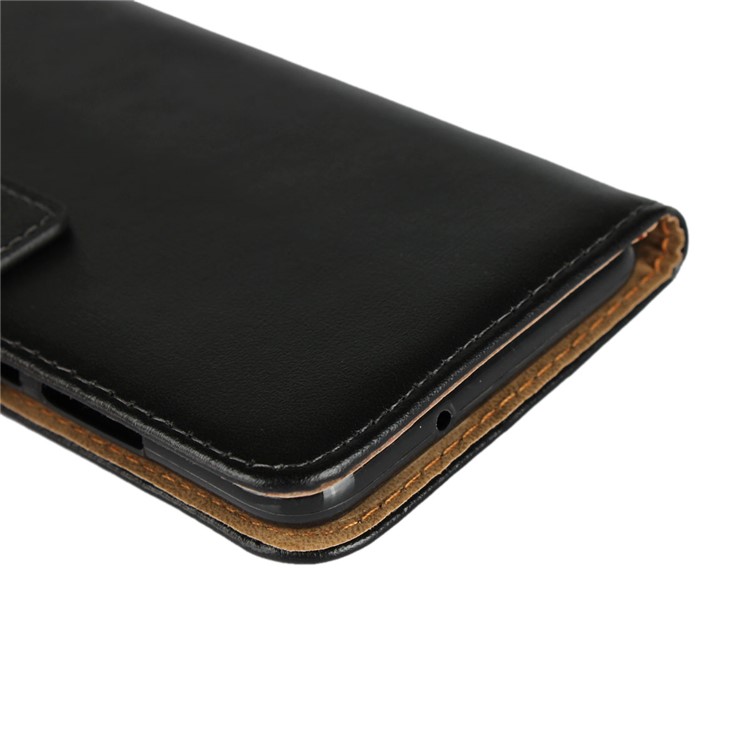 Echtes Spaltleder-Portemonnaie Für Huawei P20 - Schwarz-11