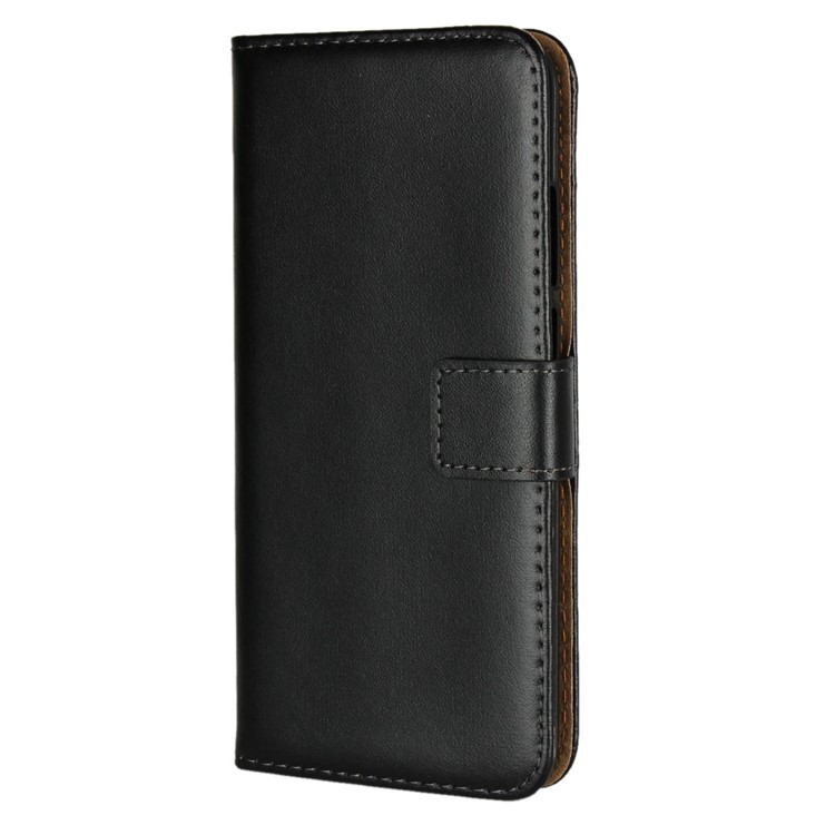Echtes Spaltleder-Portemonnaie Für Huawei P20 - Schwarz-2