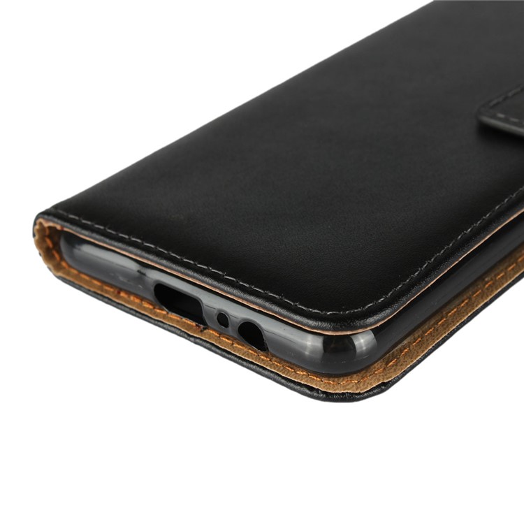 Split Leather Wallet Stand Mobile Casing for Samsung Galaxy A8+ (2018) - Black-10