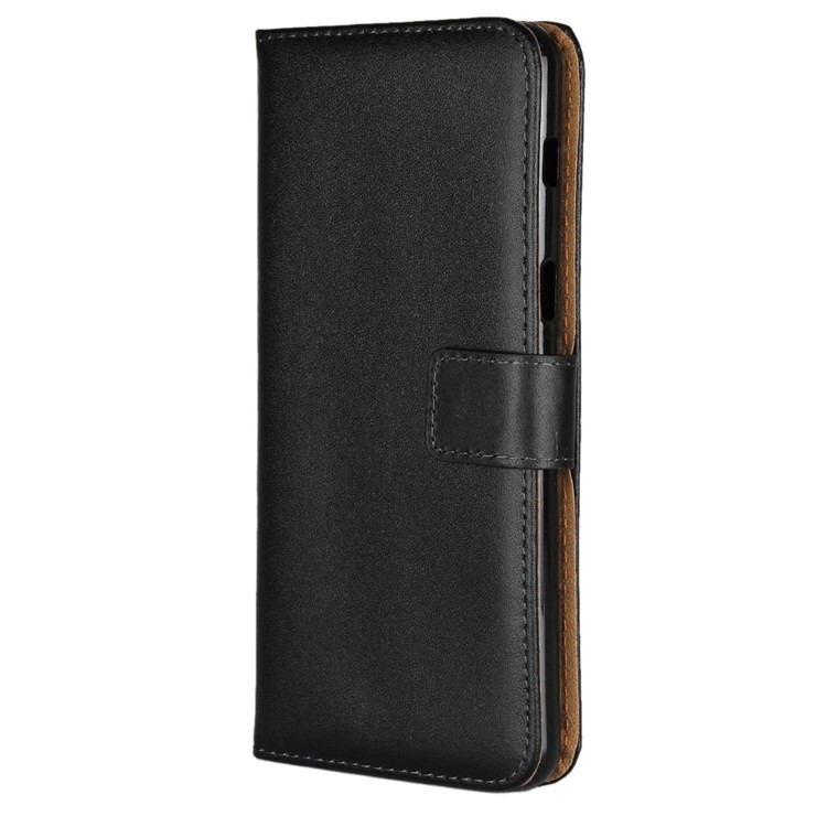 Split Leather Wallet Stand Mobile Casing for Samsung Galaxy A8+ (2018) - Black-2