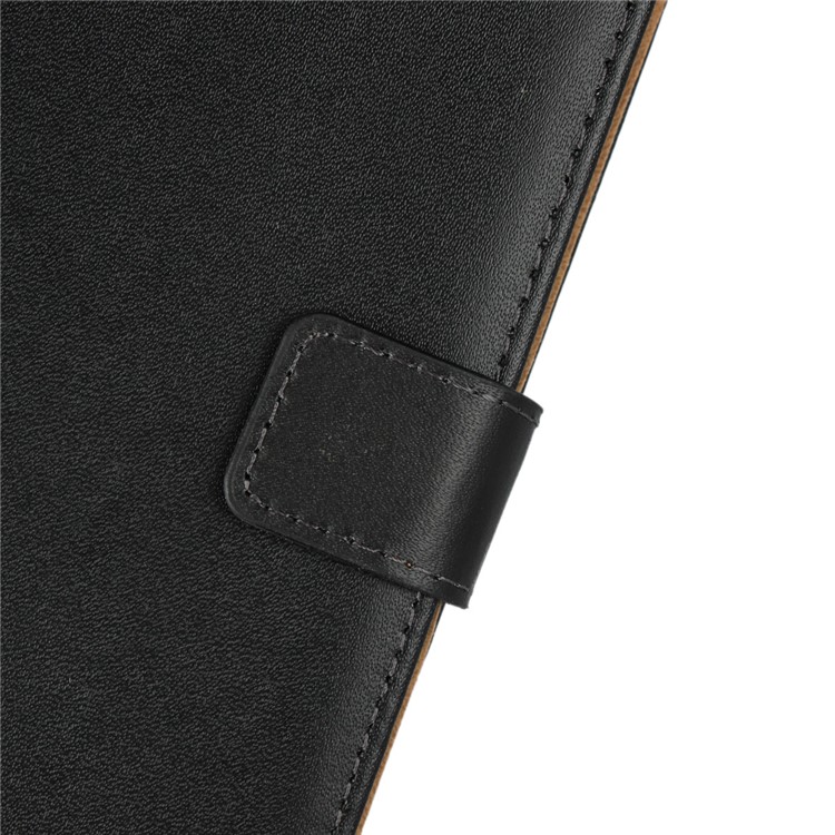 Split Leather Wallet Stand Mobile Casing for Samsung Galaxy A8+ (2018) - Black-7