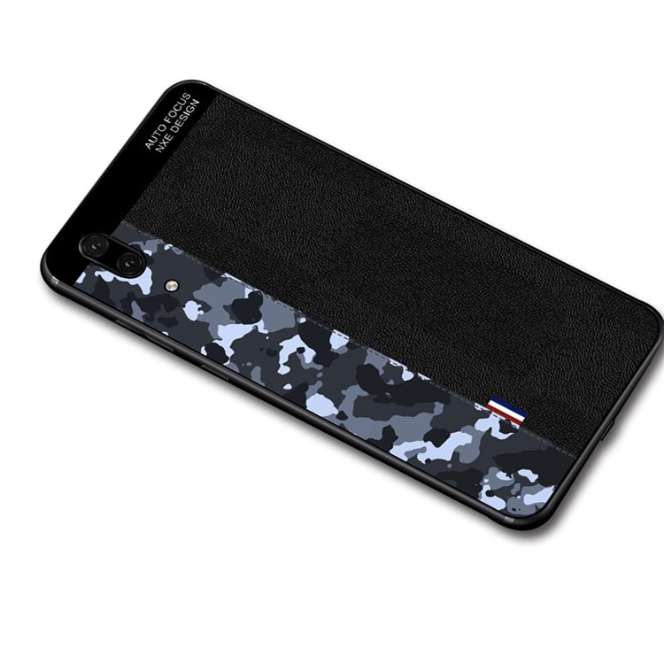 NXE Camouflage Pattern Splicing TPU Case for Huawei P20 - Blue Camouflage / Black-3