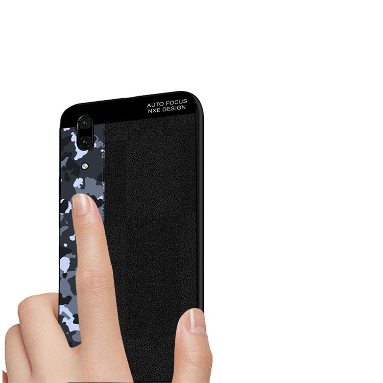 NXE Camouflage Pattern Splicing TPU Case for Huawei P20 - Blue Camouflage / Black-4