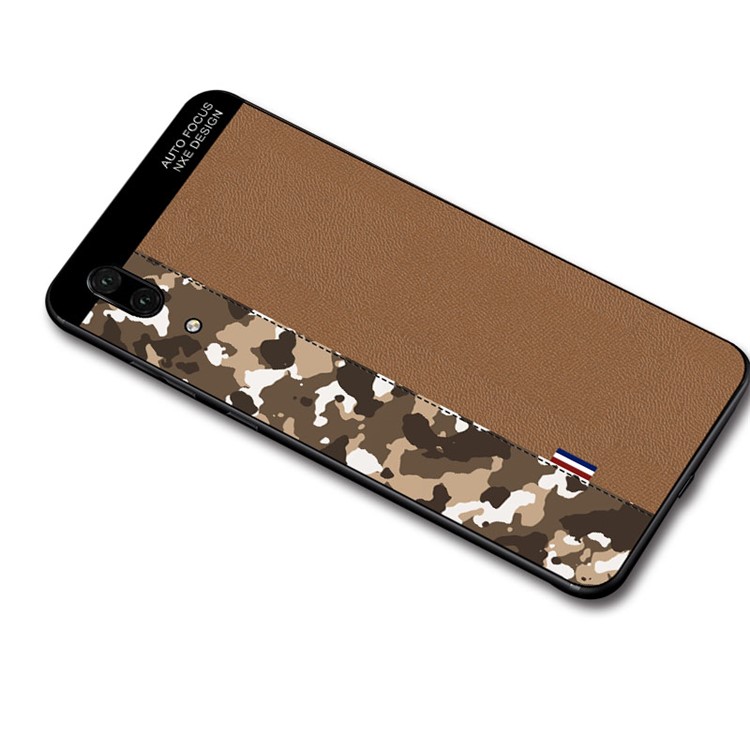 NXE Camouflage Pattern Splicing TPU Case Phone Shell for Huawei P20 - Brown Camouflage / Brown-3