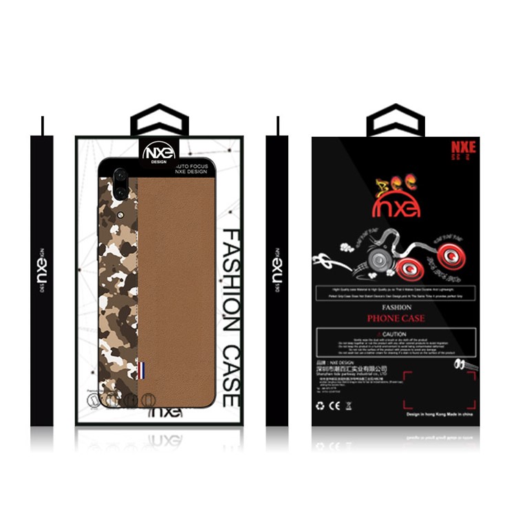 NXE Camouflage Pattern Splicing TPU Case Phone Shell for Huawei P20 - Brown Camouflage / Brown-6