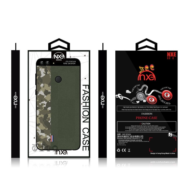 NXE Camouflage Pattern Splicing TPU Shell Case for Huawei P Smart / Enjoy 7S - Army Green Camouflage / Green-6
