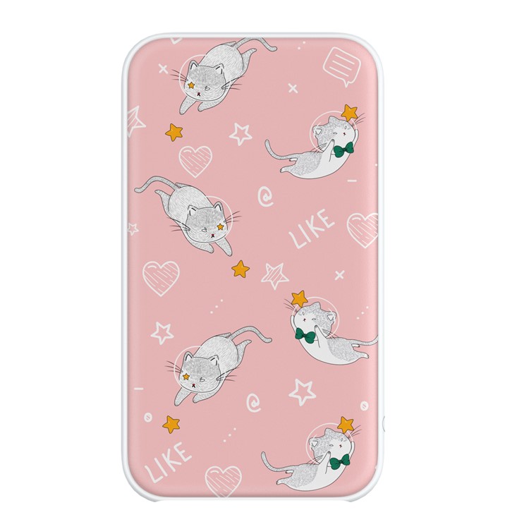 

DEVIA Leisure Series 3D Embossing Cute Cat Pattern Laser Drawing Power Bank 5000mAh Dual USB Power Bank - Pink