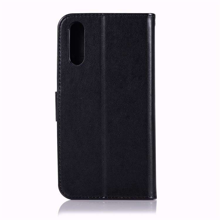 Imprint Owl Dream Catcher Wallet Stand Leather Case for Huawei P20 - Black-3