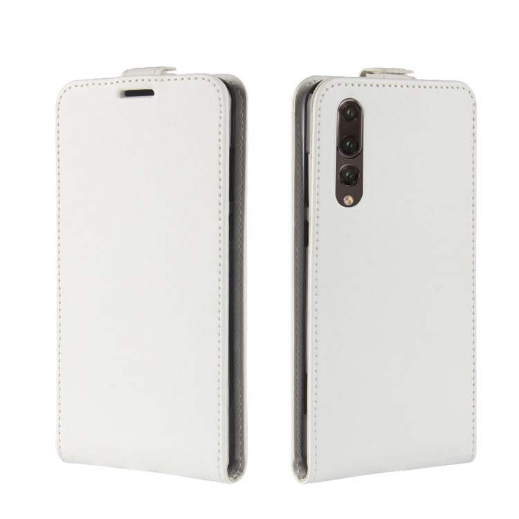 Crazy Horse Texture Vertical Flip Leather Magnetic Cover for Huawei P20 Pro - White-2