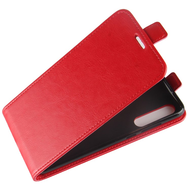 Crazy Horse Grain Vertical Flip Leather Phone Case for Huawei P20 Pro - Red-4