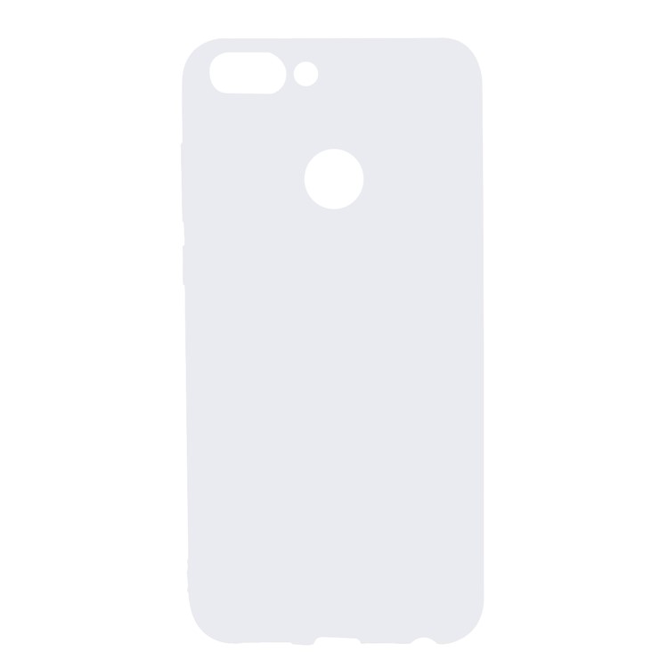 Solid Color Matte Soft TPU Cover for Huawei P Smart / Enjoy 7S - White-2