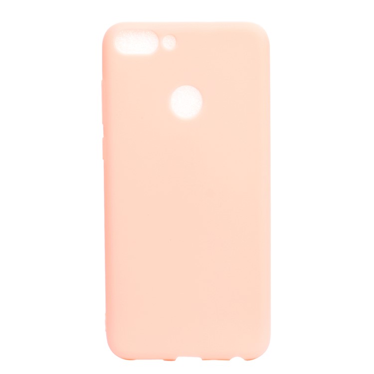 Solid Color Matte Soft TPU Phone Case for Huawei P Smart / Enjoy 7S - Pink-2