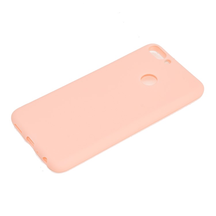 Solid Color Matte Soft TPU Phone Case for Huawei P Smart / Enjoy 7S - Pink-3