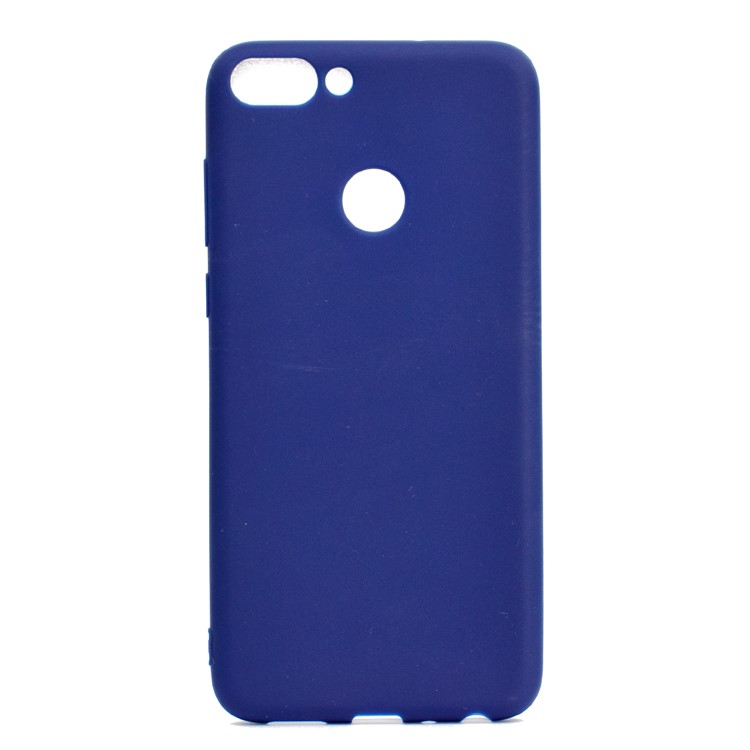 Solid Color Matte TPU Case Accessory for Huawei P Smart / Enjoy 7S - Dark Blue-2