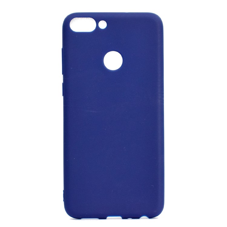 Acessório de Estojo TPU de Cor Sólida Para Huawei P Smart / Desfrute de 7s - Azul Escuro-2