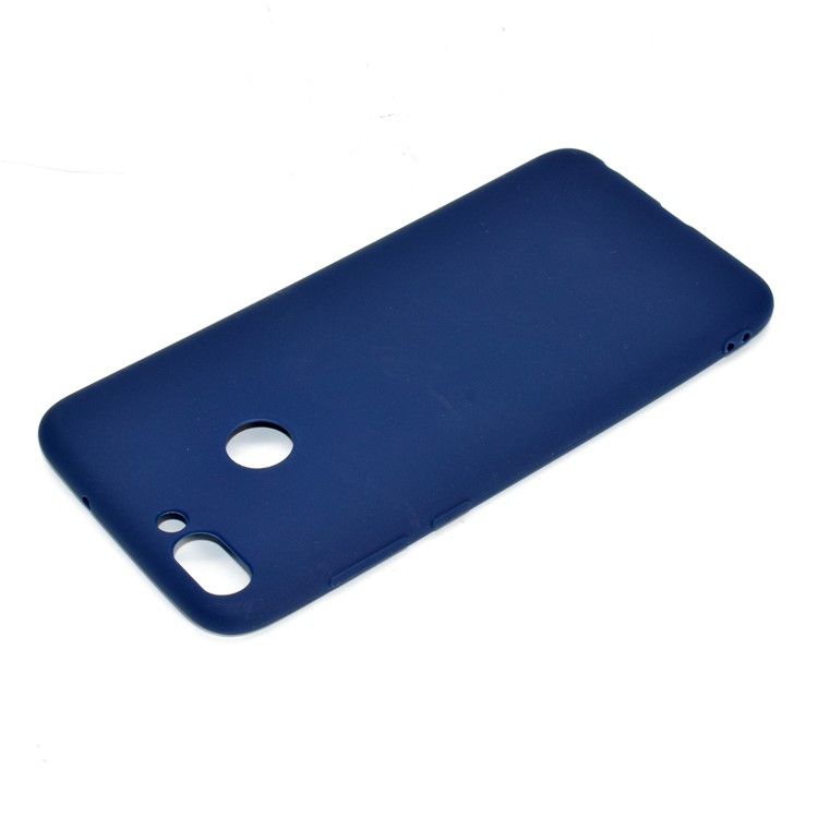 Solid Color Matte TPU Case Accessory for Huawei P Smart / Enjoy 7S - Dark Blue-4