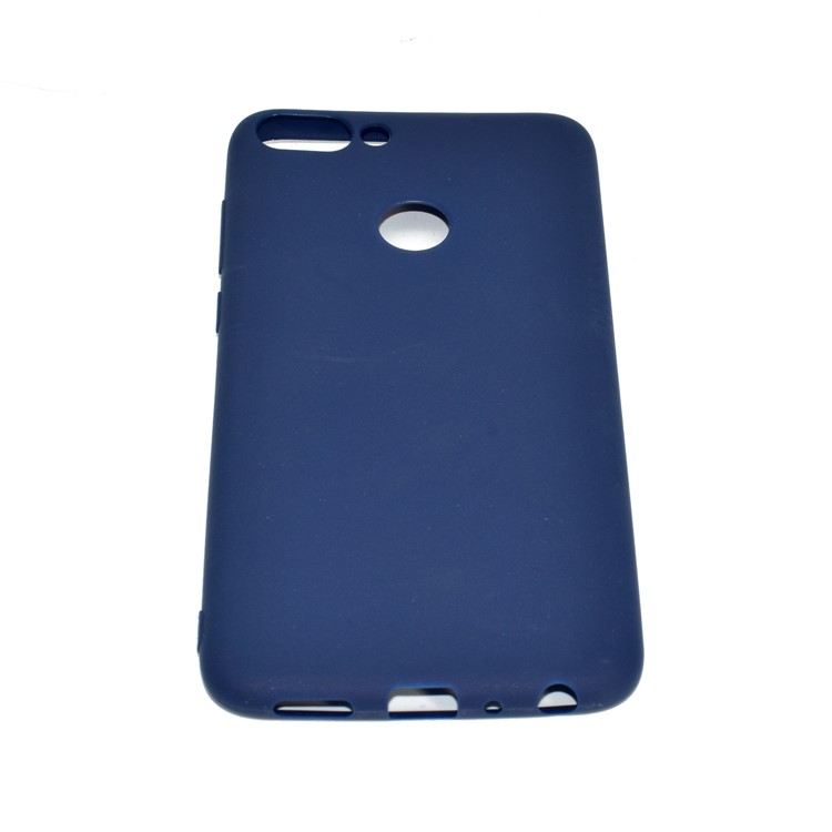 Solid Color Matte TPU Case Accessory for Huawei P Smart / Enjoy 7S - Dark Blue-5