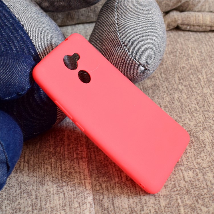 Soft TPU Back Protective Phone Case for Huawei Y7 Prime / Enjoy 7 Plus - Red-7