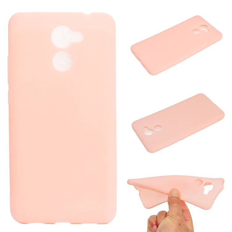 Soft TPU Featherweight Phone Back Cover for Huawei Y7 Prime / Enjoy 7 Plus - Pink-1