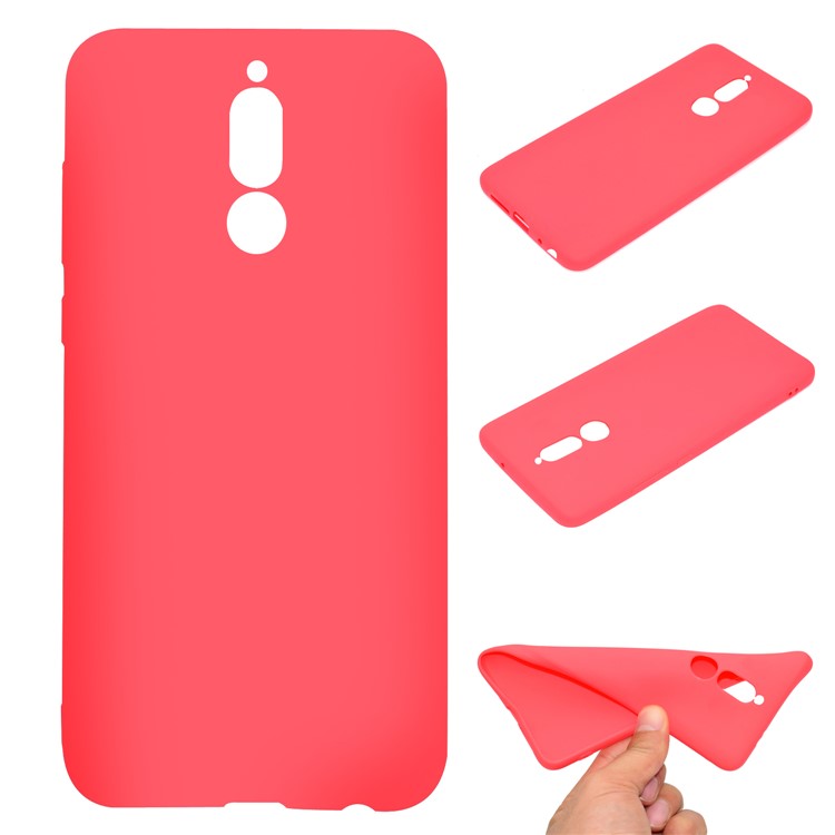 Soft TPU Protective Phone Cover Case for Huawei Mate 10 Lite/nova 2i/Maimang 6/Honor 9i (India) - Red-1