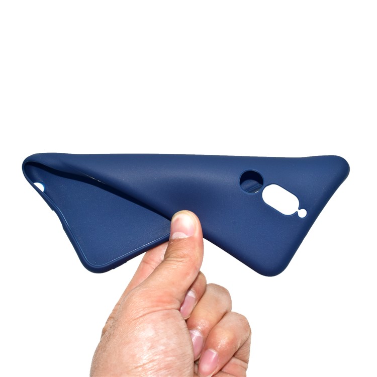 Case di Copertura Protettivo Per la Schiena TPU Flessibile Per Huawei Mate 10 Lite/nova 2i/Maimang 6/Honor 9i (India) - Blu Scuro-5