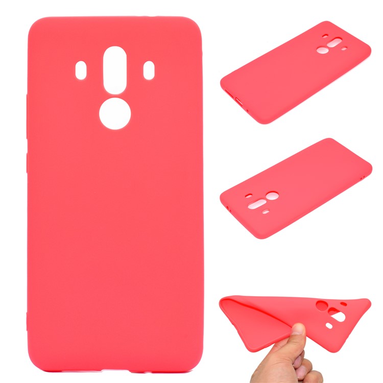 Soft Matte TPU Back Shell for Huawei Mate 10 Pro - Red-1