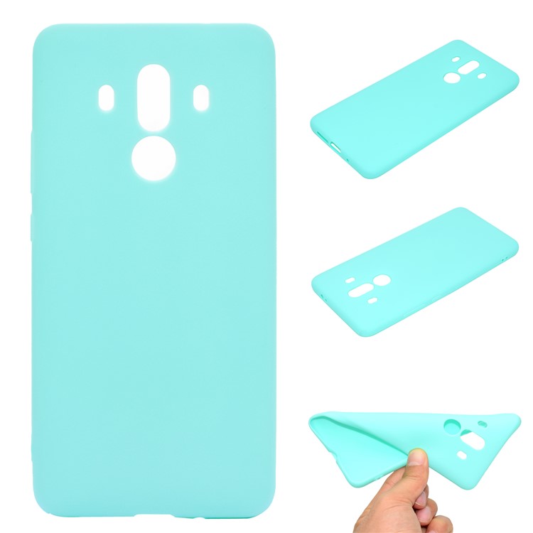 Soft Matte TPU Mobile Phone Case for Huawei Mate 10 Pro - Cyan-1