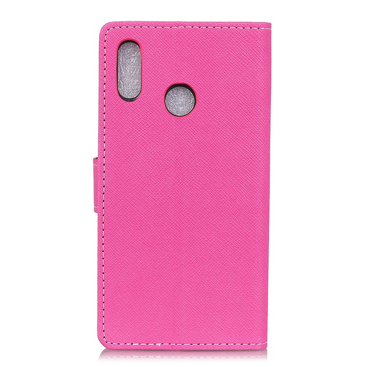 Cross Texture Wallet Leather Shell Case for Huawei P20 Lite / Nova 3e - Rose-5