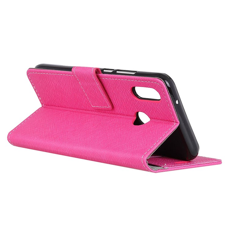 Cross Texture Wallet Leather Shell Case for Huawei P20 Lite / Nova 3e - Rose-7