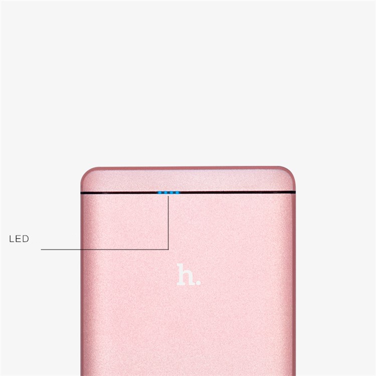 HOCO UPB03 Dual USB 12000mAh Power Bank for iPhone iPad Samsung Pokemon Game - Rose Gold Color-3