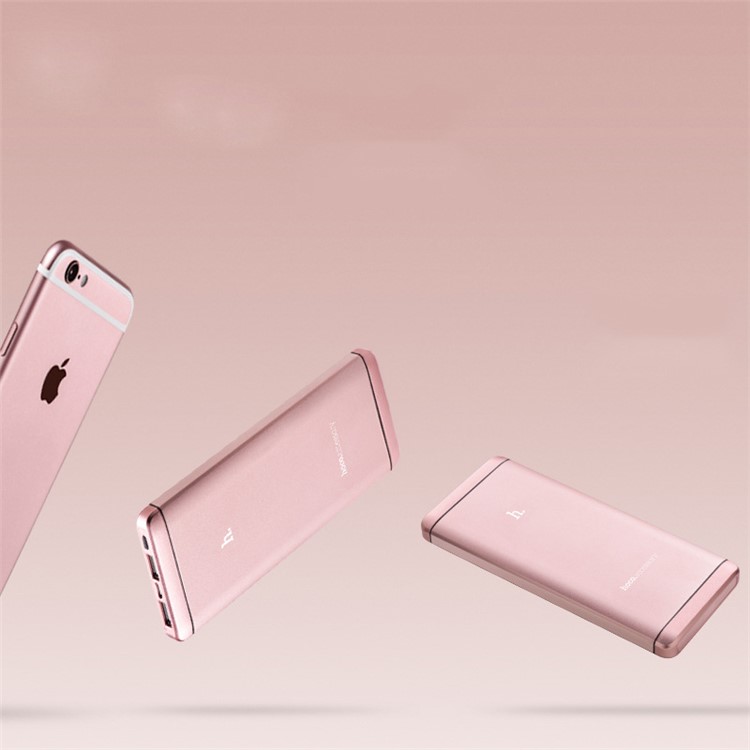 HOCO UPB03 Dual USB 12000mAh Power Bank for iPhone iPad Samsung Pokemon Game - Rose Gold Color-5